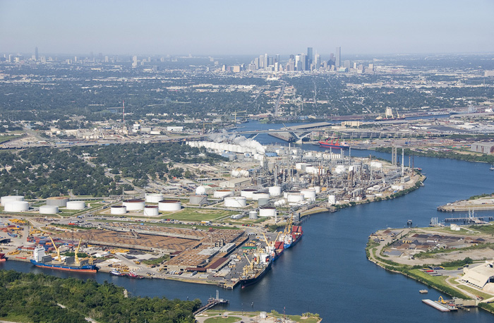 Aerial View of the Houston Ship Channel. Image available on the Internet and included in accordance with Title 17 U.S.C. Section 107.