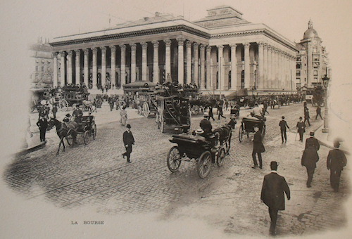 The Paris Stock Exchange (the Bourse), c.1900. Source: Archives de la Préfecture de Police de Paris, D/B 188.