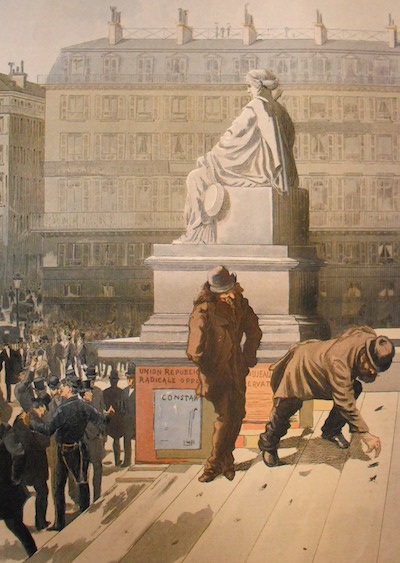 Policing economic ‘types’ at the Exchange. Paris Illustré, no.37 (1885). Source: Archives de la Préfecture de Police de Paris, D/B 188.