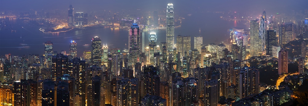 A 26 segment panoramic view of the Hong Kong skyline taken from a path around Victoria Peak. Taken by David Iliff with a Canon 5D and 85mm f/1.8 lens at f/5.6. This is a lower resolution example of the panorama, without -2/+2 stop exposures blended.
Date:13 December 2007

https://creativecommons.org/licenses/by/3.0/deed.en


https://en.m.wikipedia.org/wiki/File:Hong_Kong_Skyline_-_Dec_2007_Edit_2.jpg