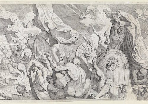 Odysseus metgezellen openen de zak met winden and De werken van Odysseus by Theodoor van Thulden, 1632 - 1633. Rijksmuseum, Netherlands. 