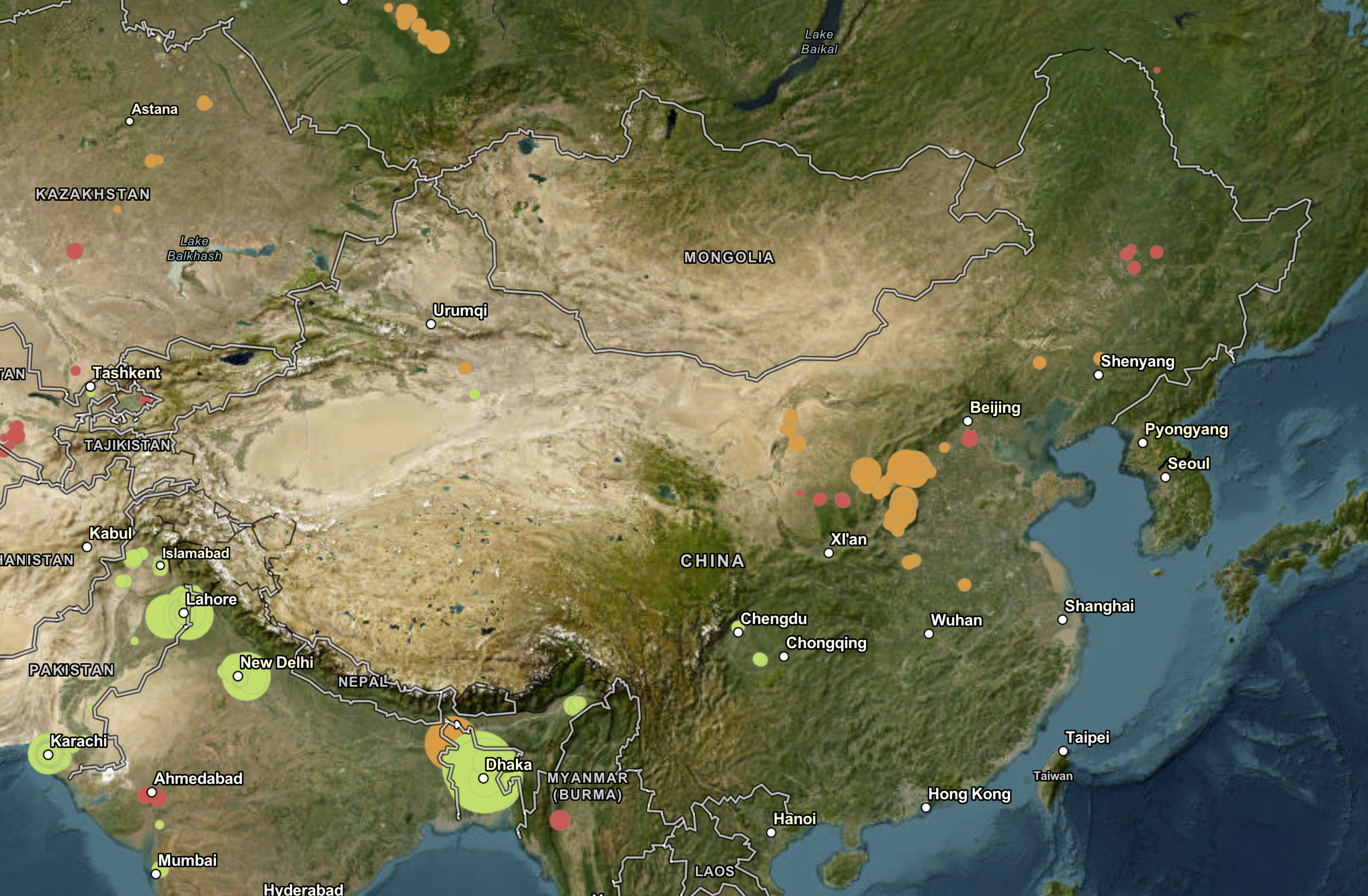 China on the Methane Ultra-Emitters Map.