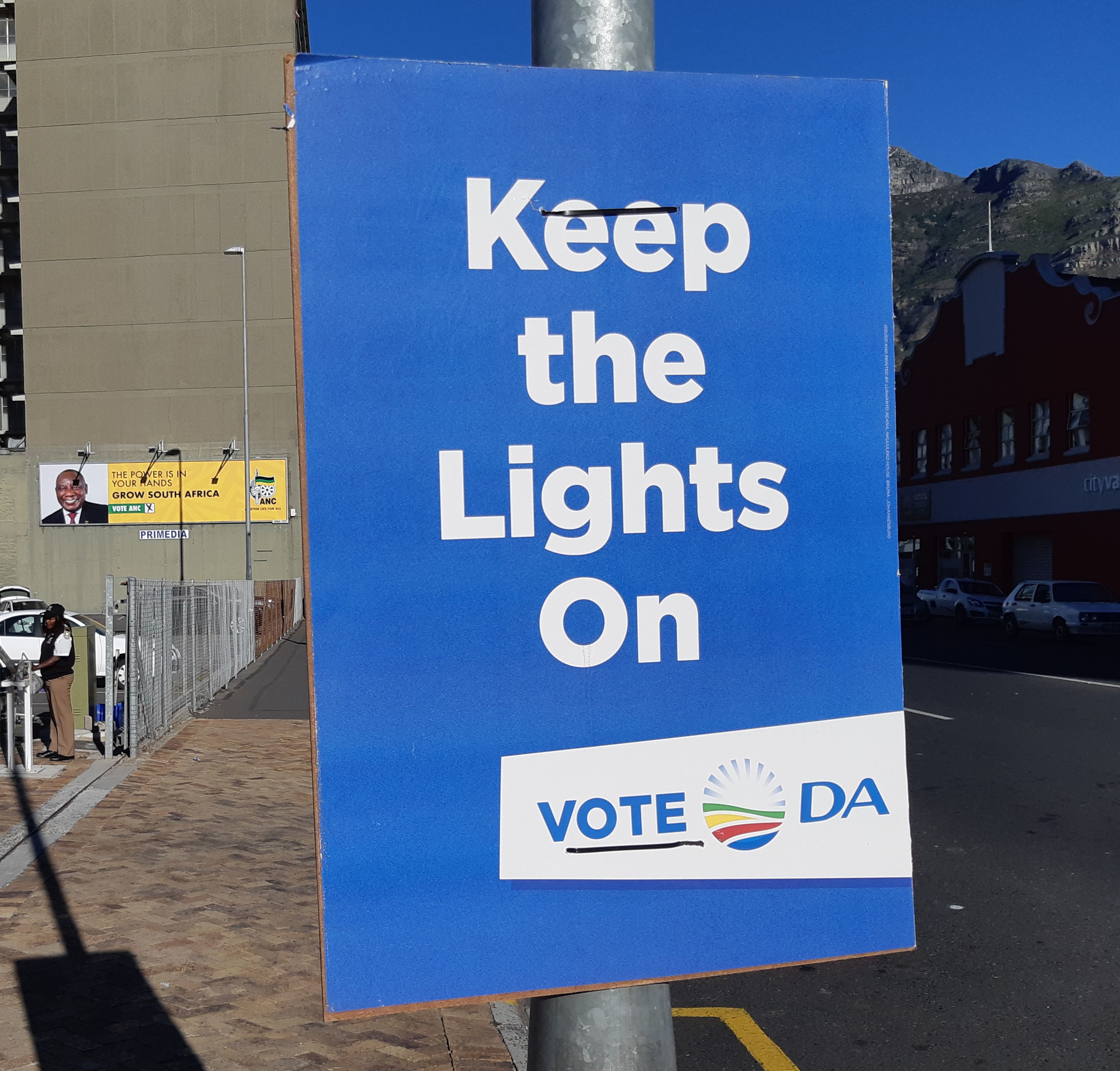 A Democratic Alliance (Opposition) Poster Referencing the South African Energy Crisis due to Problems at Eskom. (Wikimedia Commons.)