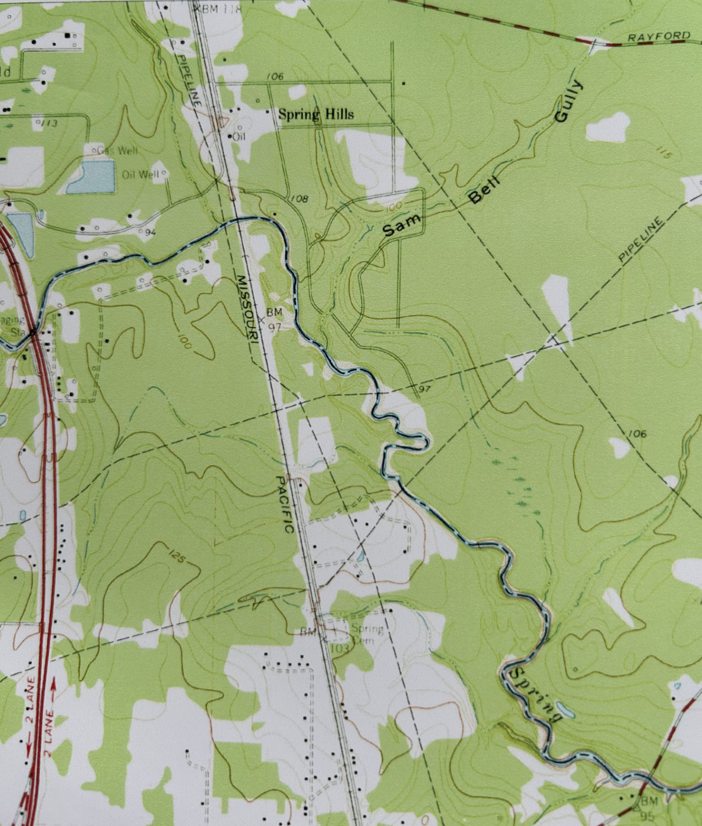 USGS, "Spring Quadrangle, Texas," 1960. USGS, "Spring Quadrangle, Texas," 1960.