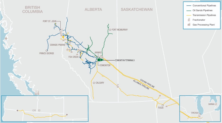 The Peace Pipeline, mapping both planned expansions and existing infrastructure. The Peace Pipeline, mapping both planned expansions and existing infrastructure.
