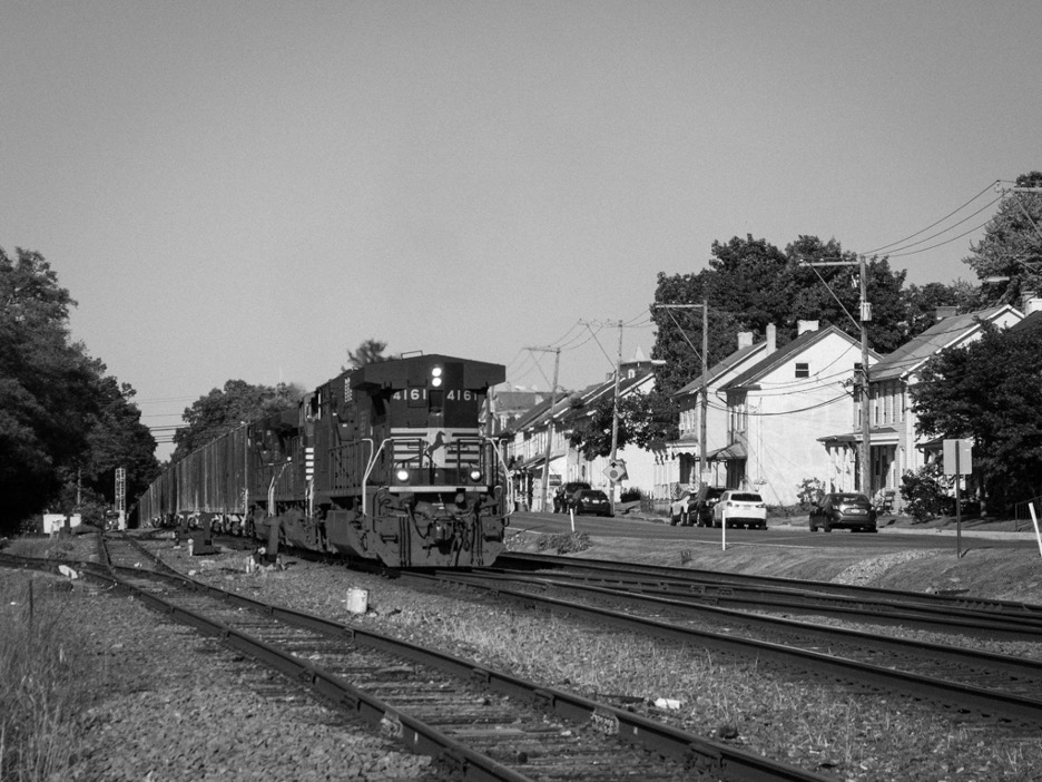 Train 63V making its way through Kutztown, PA. 06/2022