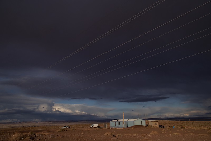 A mobile home on the Navajo reservation in Cameron, Arizona. Photo: Gina Ferazzi/Getty Images.