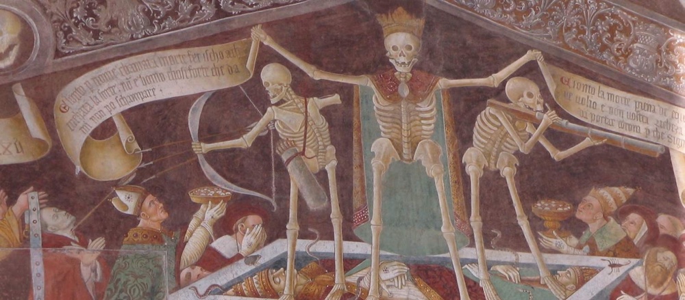 The Dance and Triumph of Death, Oratorio dei Disciplini, Clusone (near Bergamo, Lombardy), 14th century.