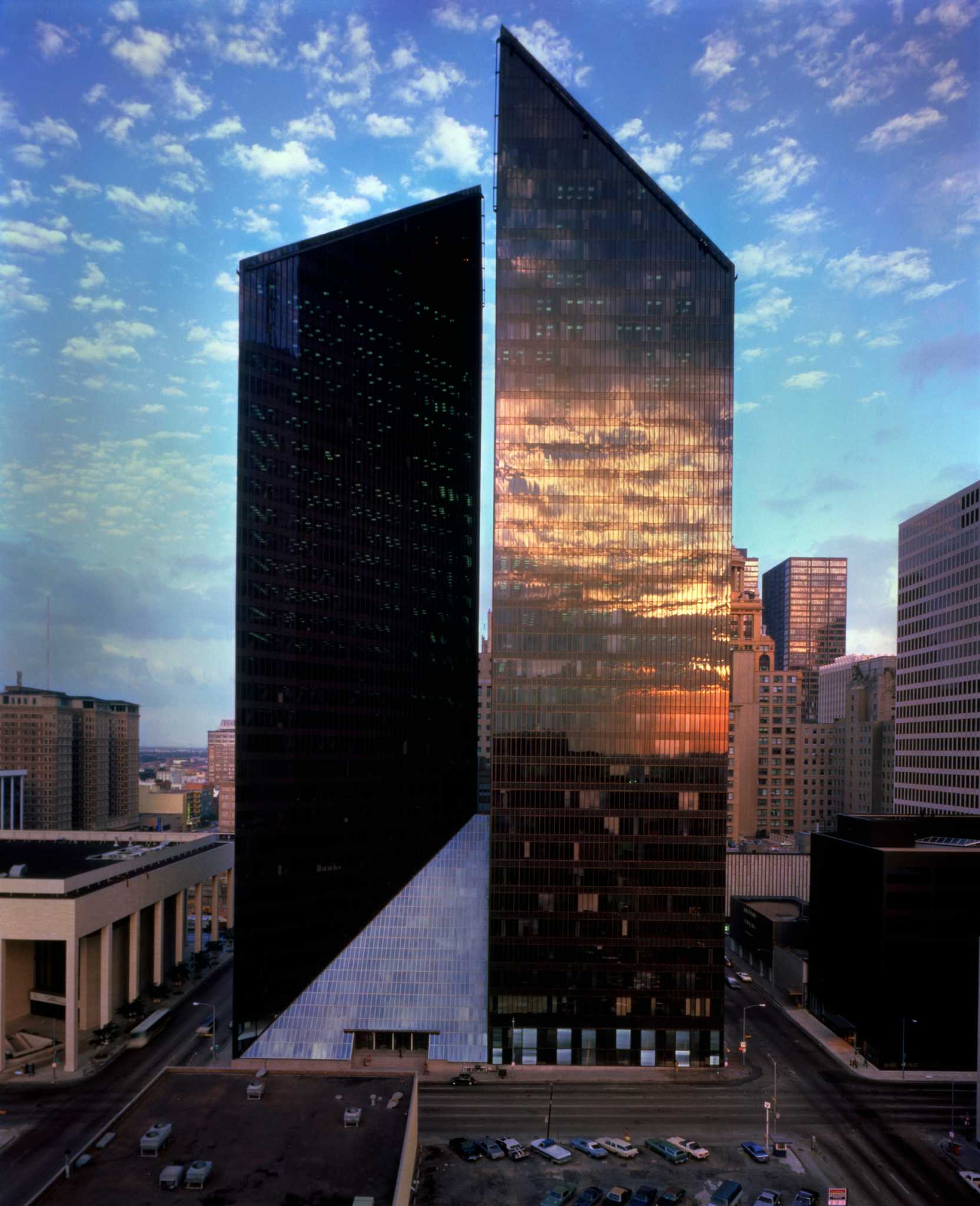 Pennzoil Place was﻿ designed by John Burgee and the late Philip Johnson.﻿Photo: Courtesy of Hines.