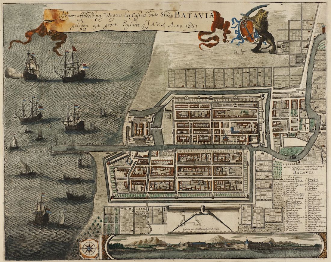 “Map of the Castle and the City of Batavia, on the island of Java (now Jakarta, Indonesia),” Jan Janssonius, TU Delft.