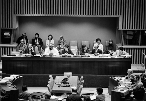 UN Convention 1982: Anonymous, “24 September 1982 – Resumed Eleventh Session of the Third United Nations Conference on the Law of the Sea, three-days session to prepare the final text of the Convention on the Law of the Sea adopted in April,” 24 September 1982, United Nations Audiovisual Library of International Law, http://legal.un.org/avl/ha/uncls/uncls.html, accessed 26 November 2018. 