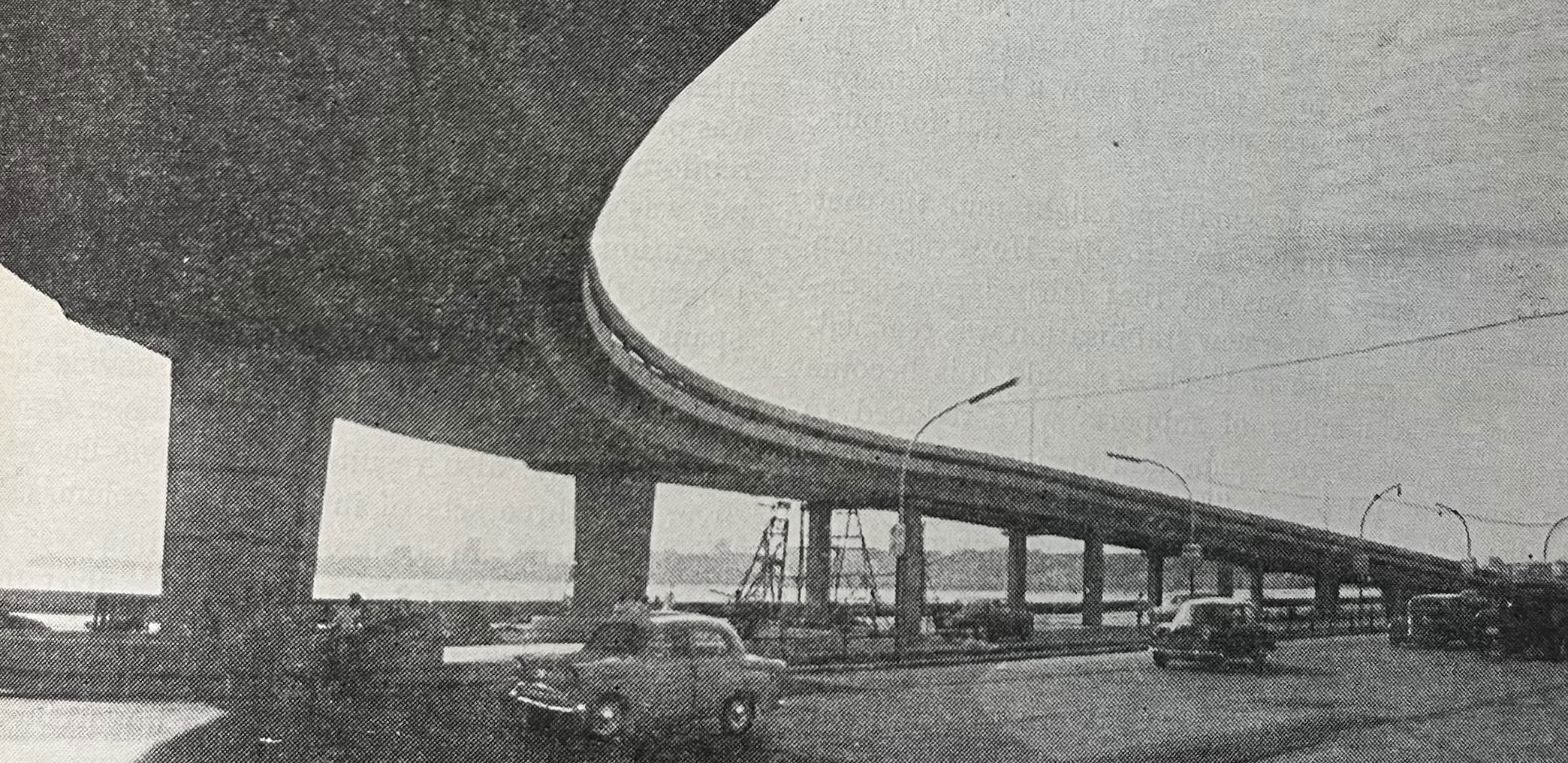 India’s Second Flyover,  opened in 1967 (C.R. Alimchandani, “The Princess St  Flyover,” Indian Concrete Journal, May 1968, 195.)