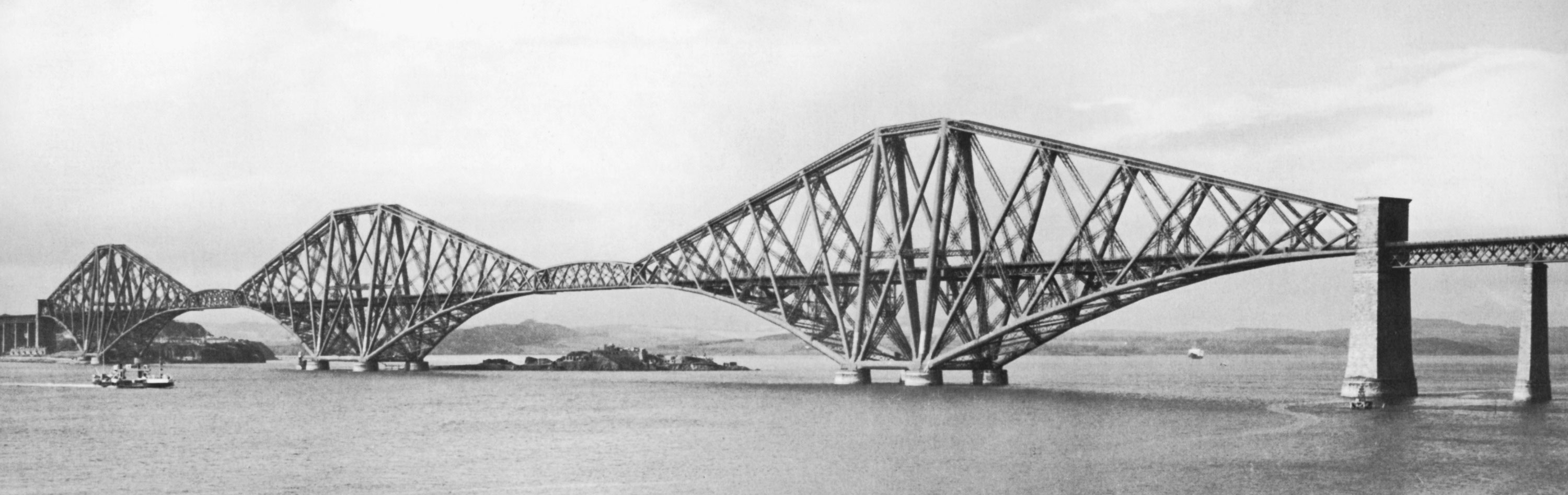 The Forth Bridge after completion in 1890. Wikimedia Commons.