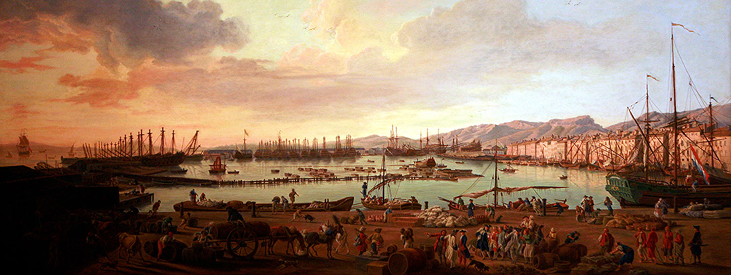 View of the Port of Toulon. Joseph Vernet, 1756. Wikimedia Commons.