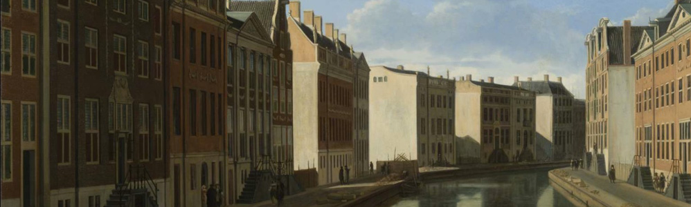 De Gouden Bocht in de Herengracht in Amsterdam vanuit het oosten, Gerrit Adriaensz. Berckheyde, 1671 - 1672. Rijksmuseum, Amsterdam. 