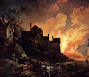 Coalbrookdale by Night, 1801,Philip James de Loutherbourg. 