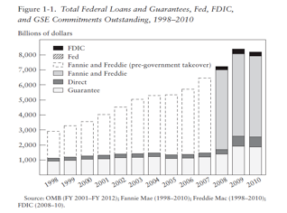 Reproduced in: Douglas Elliott, Uncle Sam in Pinstripes: Evaluating U.S. Federal Credit Programs, (Brookings Institution Press, 2011).