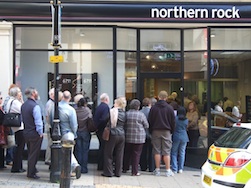 Run on UK bank Northern Rock in 2007