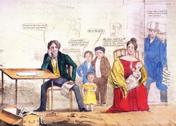 US Whig poster showing unemployment in 1837