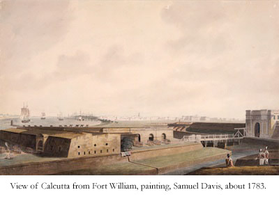 View of Calcutta from Fort William, painting, Samuel Davis, about 1783.